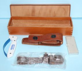 Leather Box, Sheaths, Knife Sharpeners