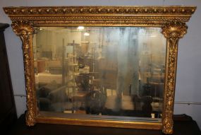 Large Mid 1800s Gold Leaf Mirror