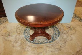 Large Banded Dining Table with Leaves