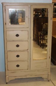 Hand Brushed Distressed Painted Chifferobe