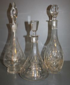 Three Glass Decanters