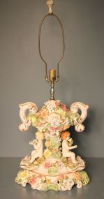 Vintage Capidomonte Style Lamp