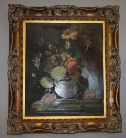 Oil Painting of Flowers in Gold Frame