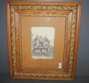 Pen and Ink of Victorian House