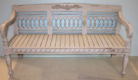 Distressed Painted Bench