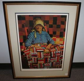Reproduction Lithographs on Paper "Aunt Essie" signed Alan Flattman