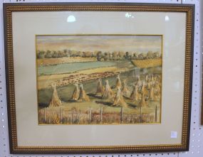 Lucile Sharp (MS Artist) Watercolor of Corn Shucks