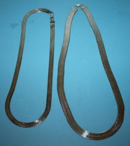 .925 Italian Necklace, and a 14K White Gold Necklace