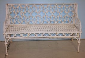 Gothic Iron Bench Painted White