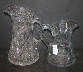 Two Cut Glass Pitchers