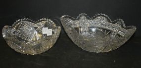 Two Cut Glass Bowls