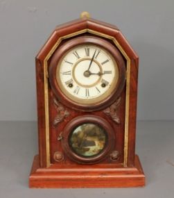 20th Century Cardinal Waterbury Walnut Mantel Clock
