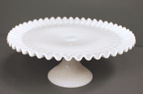 Large Milk Glass Cake Stand