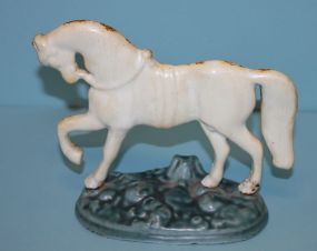 Vintage Cast Iron Horse Door Stop