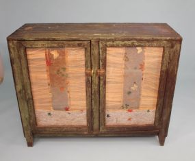 Primitive Pie Safe With Butterfly Screens