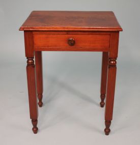 Cherry Side Table with One Center Drawer