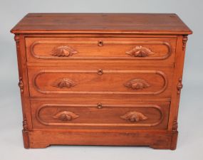 Walnut Three Drawer Chest of Drawers