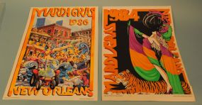 1986 and 1984 Mardi Gras Poster