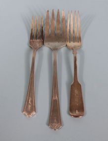 Three Silverplate Forks