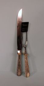 Two Piece Towle Sterling Handle Carving Set