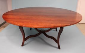 Large Round Mahogany Dining Table