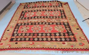 Hand Woven Usak Rug, 100% Wool, Made in Turkey