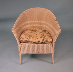 Barrel Back Wicker Chair