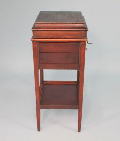 Two Tier Mahogany Cabinet Victrola with Hidden Door Front