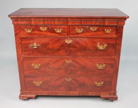 Flame Mahogany Gentlemen's Chest of Drawers