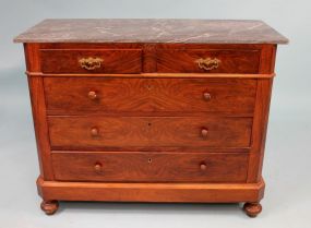 19th Century Oak Marble Top Dresser