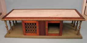 Contemporary Inset Coffee Table Painted Green