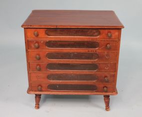 Six Drawer J.P. Coats Spool Cabinet