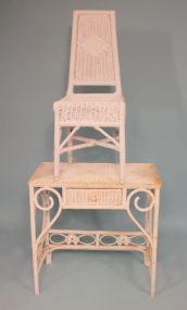 Wicker Desk and Chair