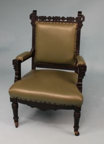 American Eastlake Ebonized Arm Chair