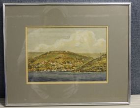 Small Watercolor of "Bay View", Newton Howard (1912-1984)