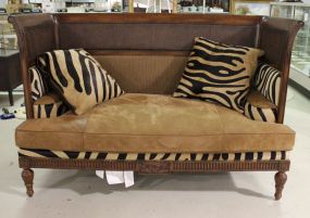 Modern Unusual High Back Leather Sofa