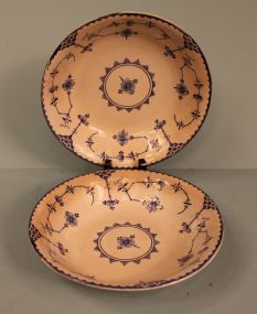 Two Copenhagen Blue Bowls