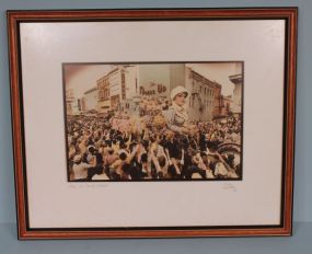 1985 Picture of Mardi Gras Parade, artist signed Tracy Smith