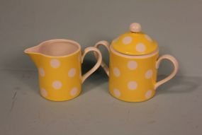 Fritz and Floyd Polka Dot Cream and Sugar