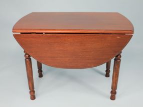 Mid 19th Century Walnut Top on Mid 20th Century Pecan Base Drop Leaf Table