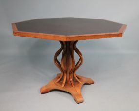 Octagon Shaped Pecan Breakfast Table