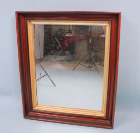 19th Century Walnut Mirror With Gold Liner