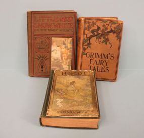Three Books of Children's Stories including Grimm's Fairy Tales, Heidi and Little Snow White