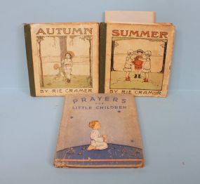 Pair of Children's Books "Summer" and "Autumn" by Rie Cramer; "Prayers for Little children" edited by Mary Alice Jonee, copyright 1937