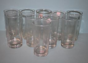 Set of Six Clear Glasses, Various Styles