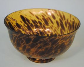 Tortoise Shell Art Glass Bowl