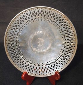 Reticulated Sterling Gorham Round Tray