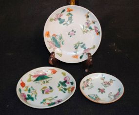 c1880 Polychrome Plates, Chinese