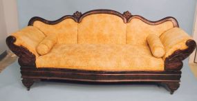 c1850 Mahogany Empire Transitional Sofa