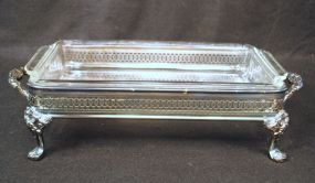 Silverplate Casserole With Pyrex Liner